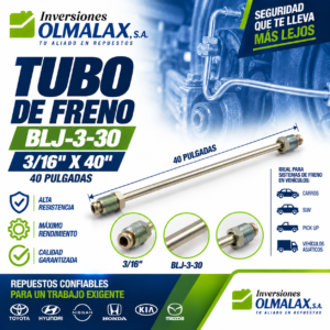 TUBO DE FRENO BLJ-3-30 3/16 DE 40 PULGADAS