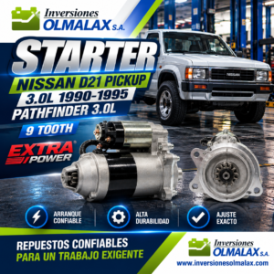 STARTER NISSAN D21 PICKUP 3.0L 1990-1995 PATHFINDER 3.0L  9 TOOTH