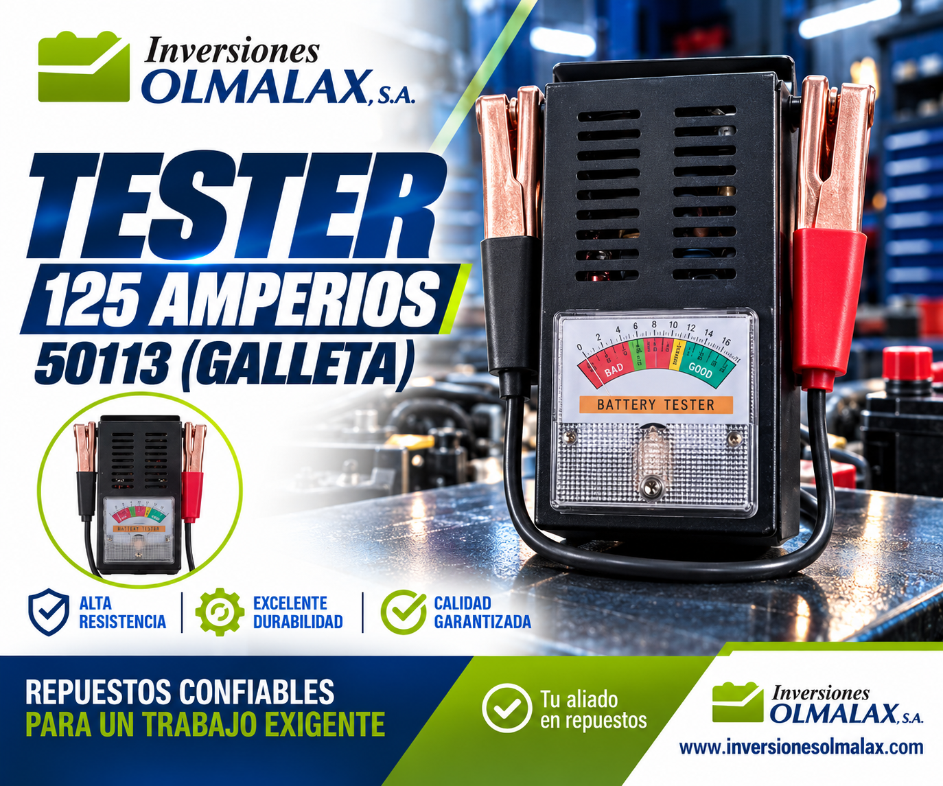 TESTER 125 AMPERIOS 50113 (GALLETA)