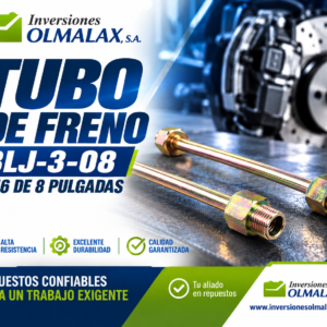 TUBO DE FRENO BLJ-3-08 3/16 DE 8 PULGADAS