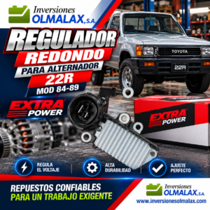 REGULADOR REDONDO PARA ALTERNADOR 22R MOD 84-89 EXTRA POWER