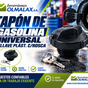 TAPON DE GASOLINA UNIVERSAL C/LLAVE PLAST.C/ROSCA