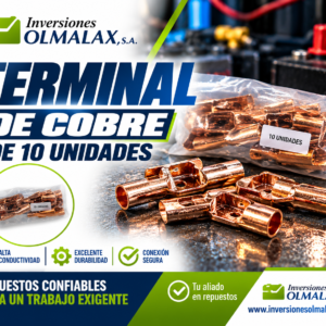 TERMINAL DE COBRE DE 1/2 10 UNIDADES