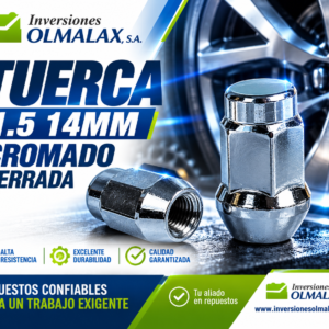 TUERCA 1.5 14MM CROMADO CERRADA