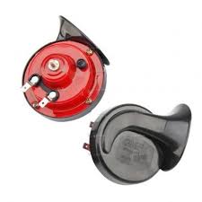 BOCINA DE CARACOL ROJA/NEGRA S/REJILLA METALICA PAR C/RELAY