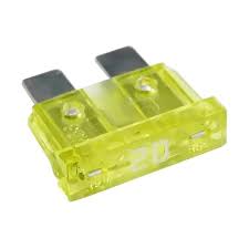 FUSIBLE MINI UÑA AMARILLO 20 AMP CAJA 100 UNIDADES