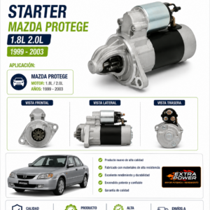 STARTER MAZDA PROTEGE 1.8L 2.0L 1999-2003