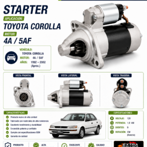 STARTER TOYOTA COROLLA MOTOR 4A /5AF