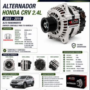 ALTERNADOR HONDA CRV 2.4L  2015-2019