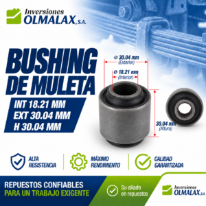 BUSHING DE MULETA INT 18.21MM  EXT 30.04 MM   H 30.04MM